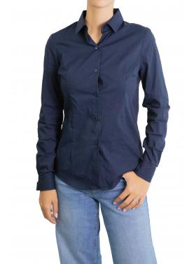 Camicia tinta unita avvitata in cotone 